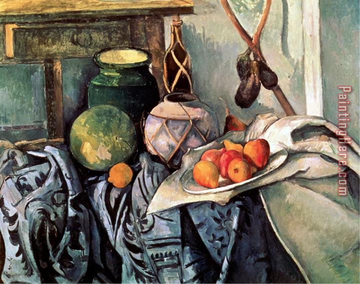 Paul Cezanne Still Life with Pitcher And Aubergines